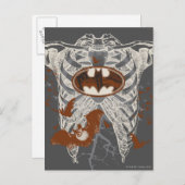 Bat Symbool Ribcage  Collage Briefkaart (Voorkant / Achterkant)