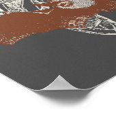 Bat Symbool Ribcage Collage Poster (Hoek)