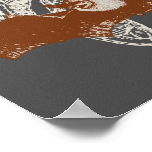 Bat Symbool Ribcage  Collage Poster (Hoek)