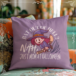 Bat uit de hel? Nee, gewoon mama op Halloween Kussen