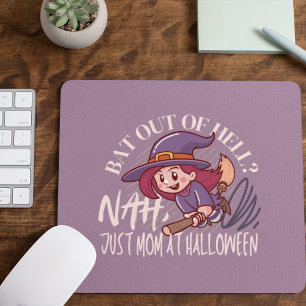 Bat uit de hel? Nee, gewoon mama op Halloween Muismat