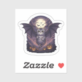 Bat Wing Fold - Schotse Vouw Bat Cat Halloween Sticker