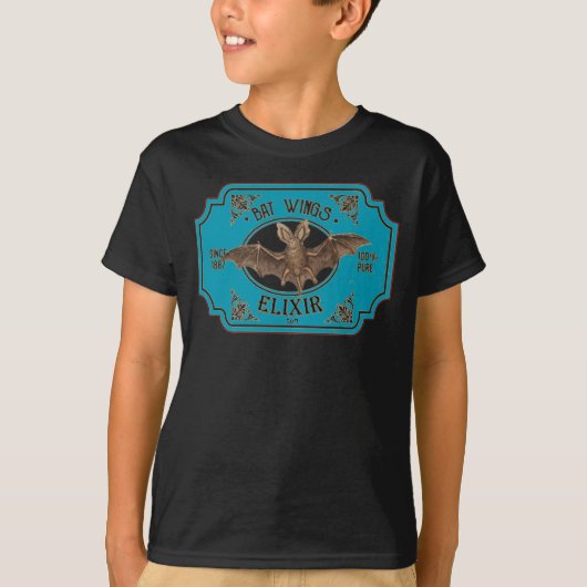 BAT WINGS ELIXIR grappige halloween T-shirt (Voorkant)