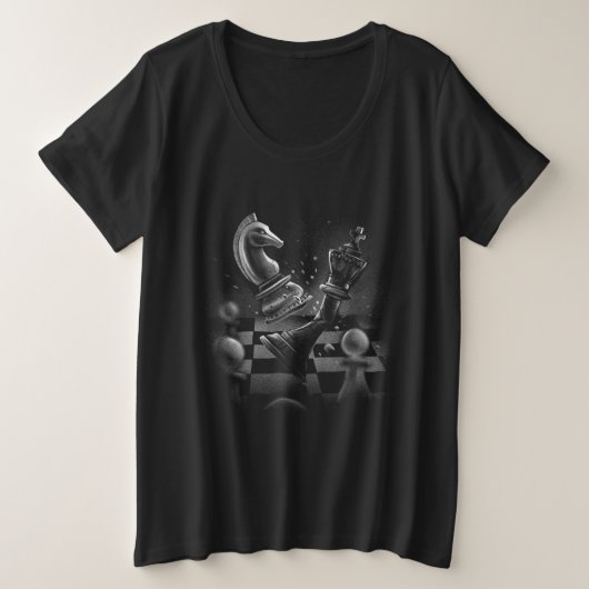 Bataille aux échecs dramatique - Chevalier contre (Design devant)