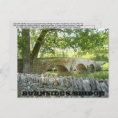 Bataille d'Antietam : Carte postale du pont de Bur (Devant / Derrière)