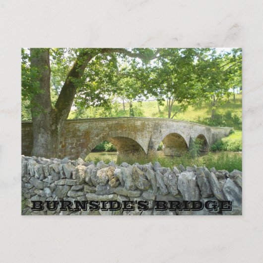 Bataille d'Antietam : Carte postale du pont de Bur (Devant)