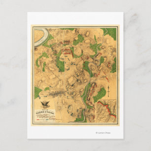 Bataille d'Antietam - Guerre civile Carte panorami