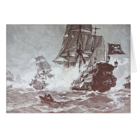 BATAILLE DE BATEAU PIRATE / CARTES DE TRÉSOR PIRAT (Devant horizontal)