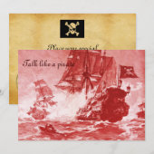 BATAILLE DE BATEAU PIRATE / CARTES DE TRÉSOR PIRAT (Devant / Derrière)