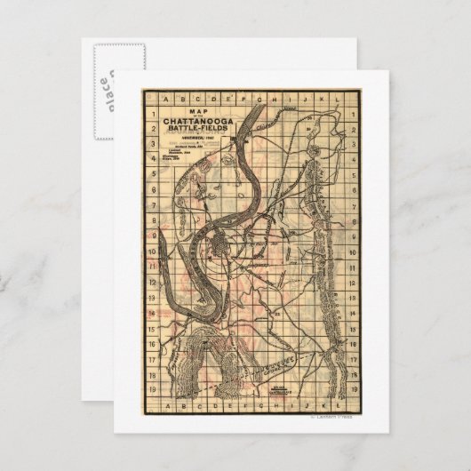 Bataille de Chickamauga - Guerre civile Carte pano (Devant / Derrière)