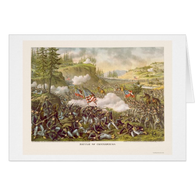 Bataille de Chickamauga par Kurz et Allison 1863 (Devant horizontal)