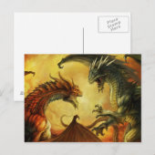 Bataille de dragon, carte postale (Devant / Derrière)