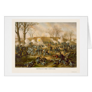 Bataille de fort Donelson par Kurz et Allison 1862