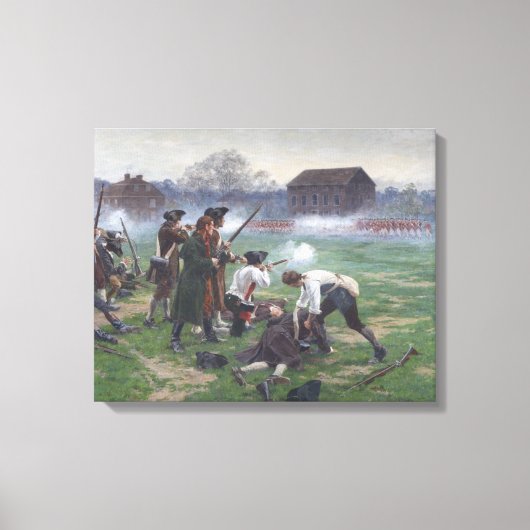 Bataille de Lexington - Impression sur toile histo (Recto)