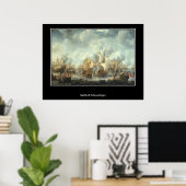 Bataille de Scheveningen 1653 Affiche Vintage (Bureau à domicile)