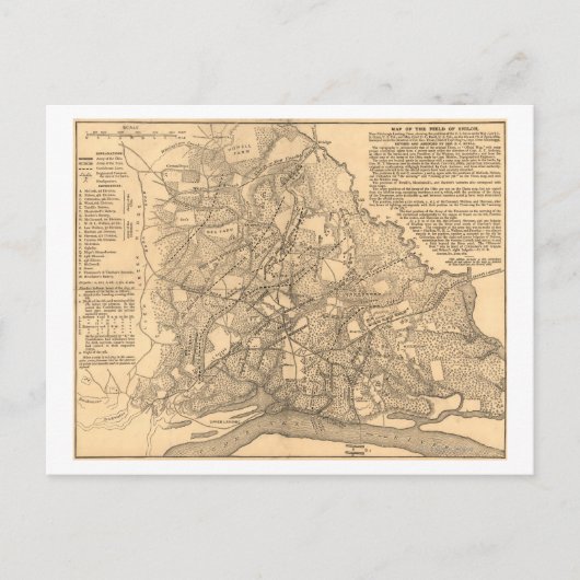 Bataille de Shiloh - Guerre civile Carte panoramiq (Devant)