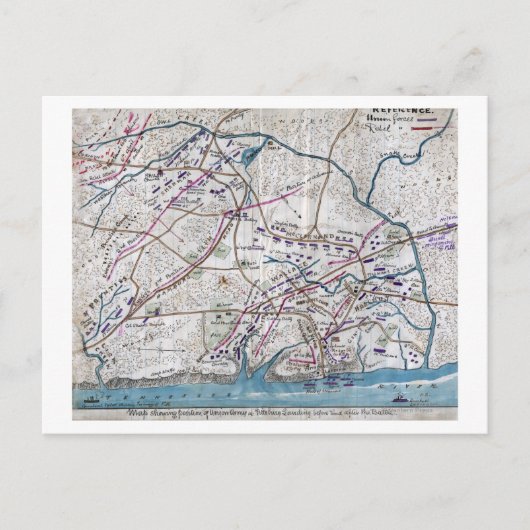 Bataille de Shiloh - Guerre civile Carte panoramiq (Devant)