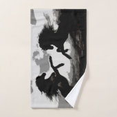 Bataille des Chevaux - Art Equin (Serviette à main)