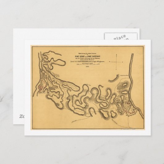 Bataille du fort Henry - Guerre civile Carte panor (Devant / Derrière)