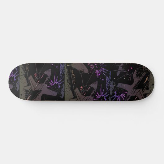 Bataille spatiale Ufo Skateboard complet préconstr (Horz)