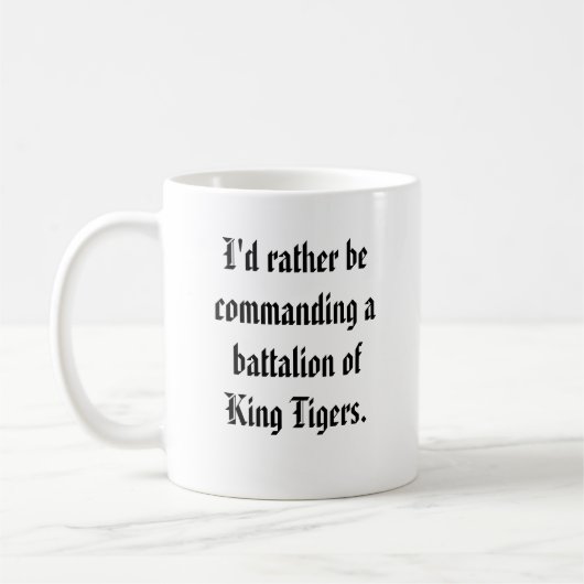 Batalijcommandant - koning Tiger Koffiemok (Links)