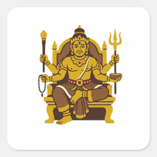 Batara Guru Vierkante Sticker