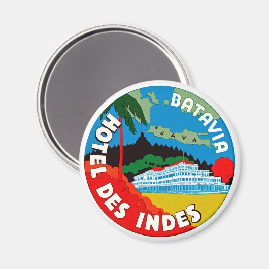 Batavia Hotel Des Indies Magneet (Voorkant / Achterkant)