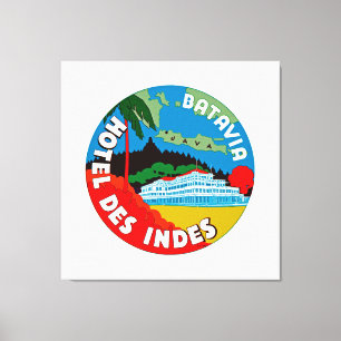 Batavia Hotel Des Indies - XL Canvas Afdruk