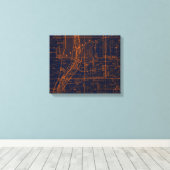 BATAVIA ILLINOIS 1871 MAP FOX RIVER VALLEY CANVAS AFDRUK (Insitu (Houten vloer))