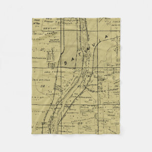 BATAVIA ILLINOIS 1871 MAP FOX RIVER VALLEY FLEECE DEKEN