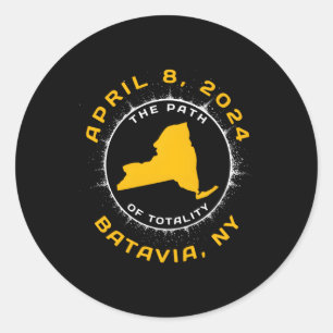 Batavia New York Zonsverduistering April 8 2024 To Ronde Sticker