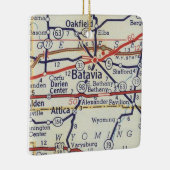 Batavia NY  Map Keramisch Ornament (Rechts)