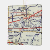 Batavia NY  Map Keramisch Ornament (Links)