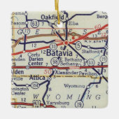 Batavia NY  Map Keramisch Ornament (Voorkant)