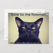 Batcat: Bow voor me Briefkaart (Voorkant / Achterkant)