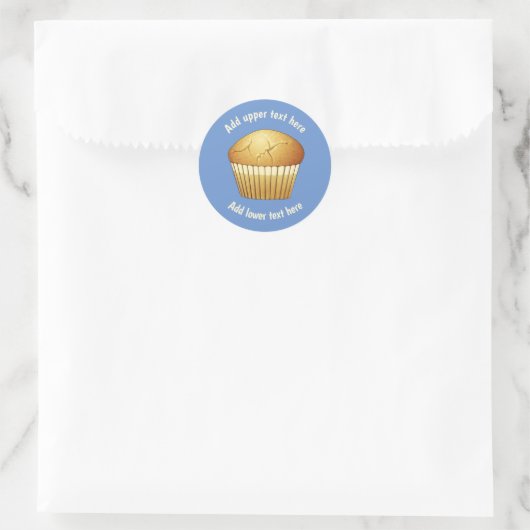 Batch Muffins - Voeg 2 regels aangepaste tekst toe Ronde Sticker (Tas)