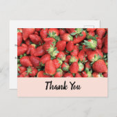 Batch of Red Juicy Strawberries Hartelijk dank Briefkaart (Voorkant / Achterkant)