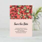 Batch van de aardbeien van de Rode Juicy Save The Date (Staand voorkant)