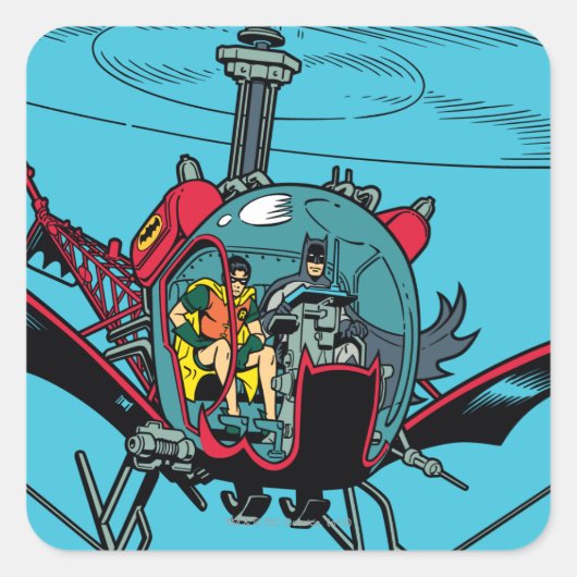 Batcopter Vierkante Sticker (Voorkant)