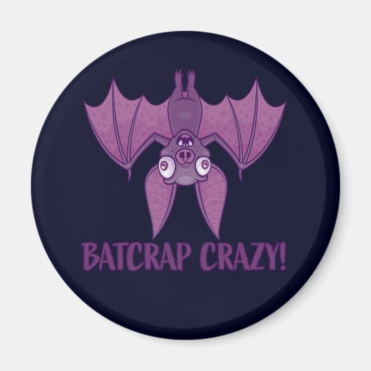 Batcrap Gekke Wacky Cartoon Vleermuis Magneet (Voorkant)