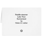 Bateau à aubes sur le lac Thun (Dos Horizontal)