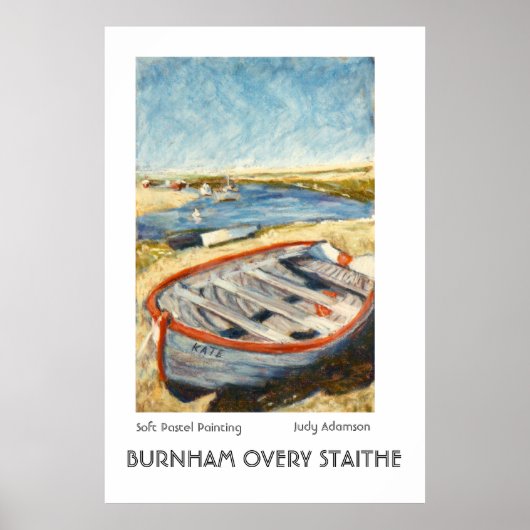 Bateau à Burnham Overy Staithe Imprimer ou poster (Devant)