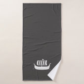 Bateau à long bateau viking avec couleur arrière - (Serviette de bain)
