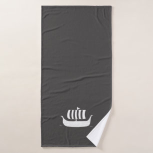 Bateau à long bateau viking avec couleur arrière -