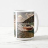 Bateau à moteur Café Mug (Devant droit)