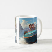 Bateau à moteur Café Mug (Devant droit)