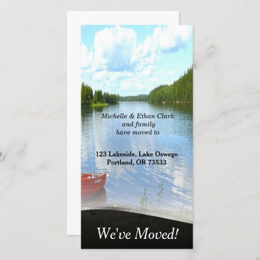 Bateau à quai Changement d'adresse Carte photo per (Devant / Derrière)