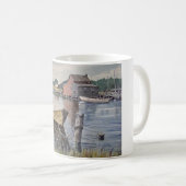 Bateau à rames sur la tasse de lac (Devant droit)