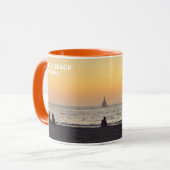 Bateau à Sunset - Venice Beach, CA Mug (Devant gauche)