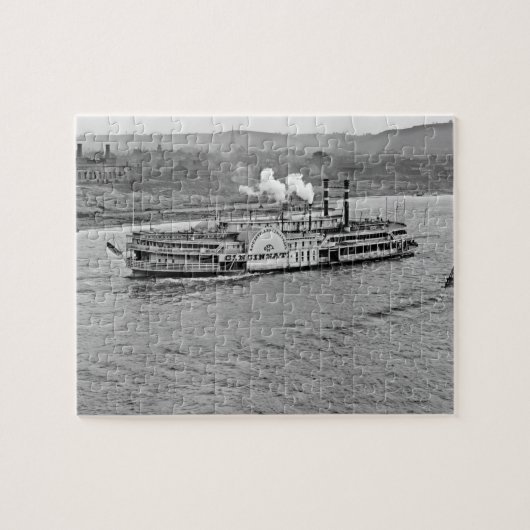 Bateau à vapeur puzzle de "Cincinnati" 1906 (Horizontal)